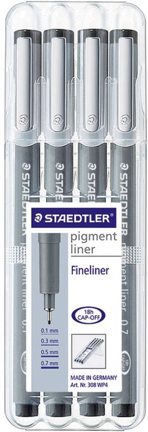 STAEDTLER - Artist Series - pigment liner 308 - fineliner - box met 4 lijnbreedten - Image 10