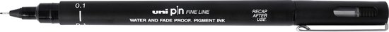 Uni Pin Fine Liner - 0.1mm zwarte schetspen - Image 1