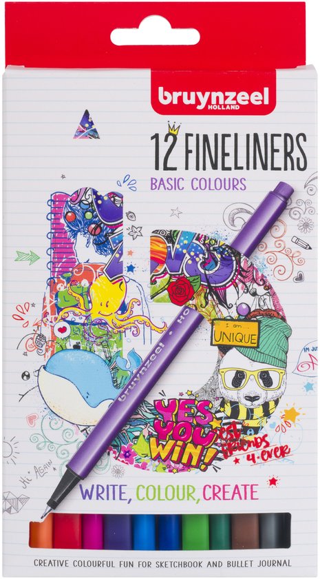 Bruynzeel Fineliners, 12st. - Image 1