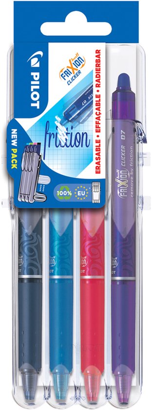 Pilot intrekbare roller FriXion Ball Clicker 2 Go | medium punt | 0 | 7 mm | blister met 4 stuks - Image 2