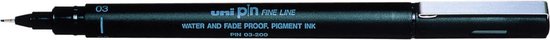 Uni Pin Fine Liner - 0.3mm zwarte schetspen - Image 6