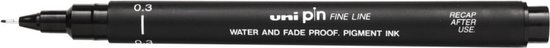 Uni Pin Fine Liner - 0.3mm zwarte schetspen - Image 7