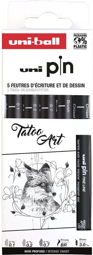 Uni Pin sketching set 5 stuks - Fineliner set voor Schetsen - Image 8
