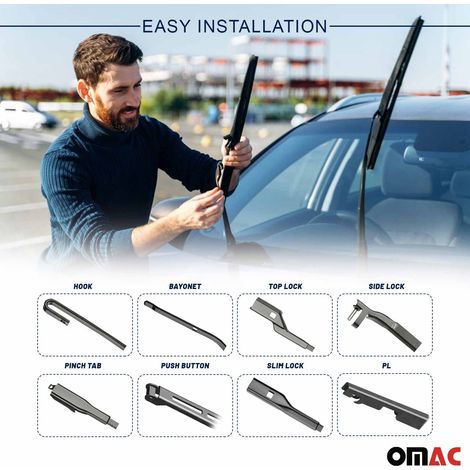 OMAC Essuie-glaces Avant pour Freightliner Sprinter 2007-2016 – Lot de 2 – Balais Plats Toutes Saisons – Visibilité Sans Traces & Silencieux – Installation Facile - Image 5