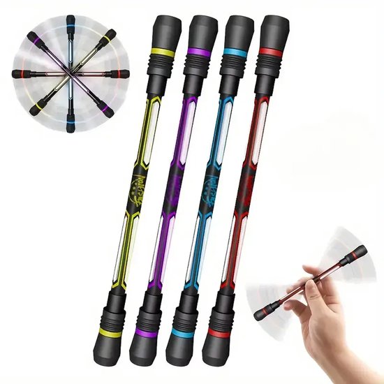 Spinning Pen – Assorti Kleur – Anti‑Slip & Perfect Gebalanceerd – 19.2 cm – Creatief Fidget Speelplezier - Zwarte Inkt - @ Lu’s Today® – Basic Kids Essentials - Image 7