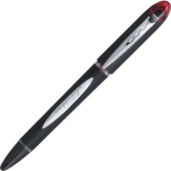Uni-ball roller Jetstream rood schrijfbreedte 045 mm medium schrift schrijfpunt 1 mm zwarte rubbe... - Image 1