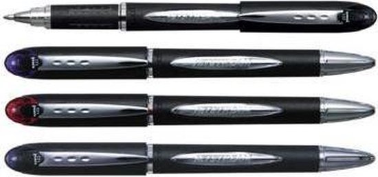 Uni-ball roller Jetstream rood schrijfbreedte 045 mm medium schrift schrijfpunt 1 mm zwarte rubbe... - Image 2
