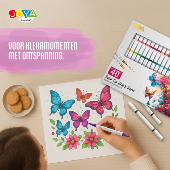 Joya Creative Fineliner en - Fineliners - Brush Set - Brush en Fineliner - voor Tekenen en - Image 3
