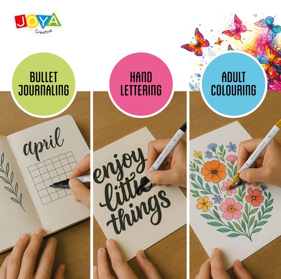 Joya Creative Fineliner en - Fineliners - Brush Set - Brush en Fineliner - voor Tekenen en - Image 6