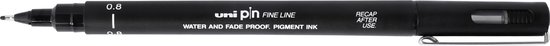 Uni Pin Fine Liner - 0.8mm zwarte schetspen - Image 1