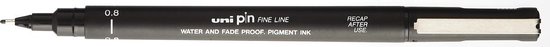 Uni Pin Fine Liner - 0.8mm zwarte schetspen - Image 4