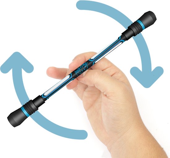 EZLife Spinning Pen Blue - Fidget Pen -Stress Relief Pen- Roterende Pen - 0.5mm Balpen Pen Spinner - Freestyle Pen - Weighted Spinner Pen - Image 1