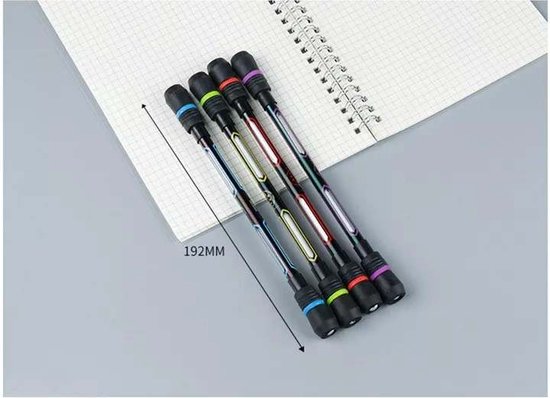 EZLife Spinning Pen Blue - Fidget Pen -Stress Relief Pen- Roterende Pen - 0.5mm Balpen Pen Spinner - Freestyle Pen - Weighted Spinner Pen - Image 6