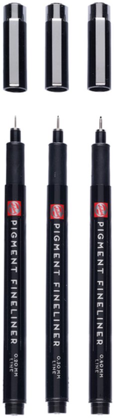 Talens Pigment Fineliner Set Fijn, 3 stuks - Image 3