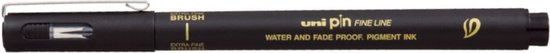 Fineliner - extra fine brush - Zwart - Uni Pin - Image 4