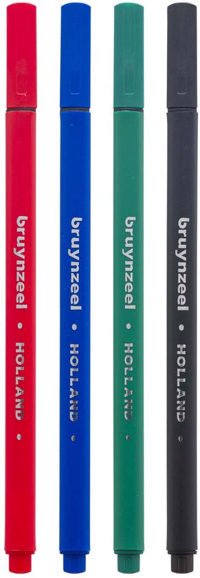 Fineliner - set 4 basis kleuren - Bruynzeel - Image 1