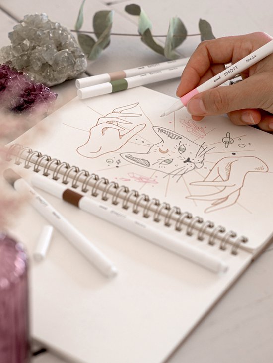 Uni Emott Fineliner Set 5 stuks - Mystical Spirit - Image 3