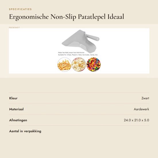 Dailygoods- Frietenschuiver - Ergonomisch Antislip Handvat - Image 13