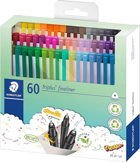 STAEDTLER triplus fineliner - PROMO etui 60 st (45 + 15 gratis) - Image 1