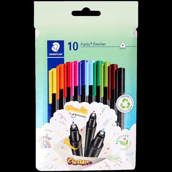 Staedtler Triplus fineliner eco | doosje van 10 stuks | assorti - Image 1