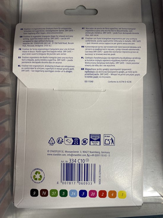Staedtler Triplus fineliner eco | doosje van 10 stuks | assorti - Image 3