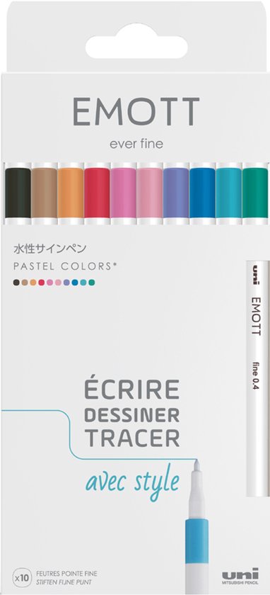 Uni Emott - Fineliner stiften - Kleuren - set van kleuren - Image 5