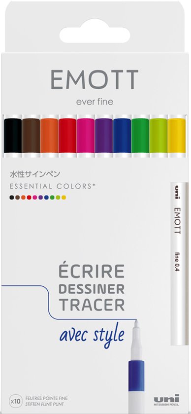 Uni Emott - Fineliner stiften - Kleuren - set van kleuren - Image 6