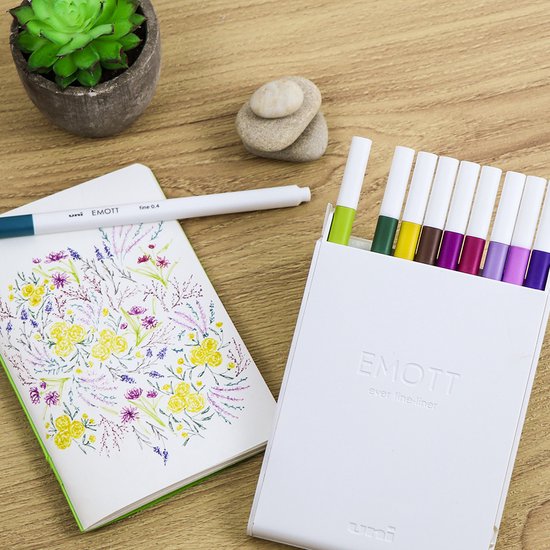 Uni Emott - Fineliner stiften - Kleuren - set van kleuren - Image 9