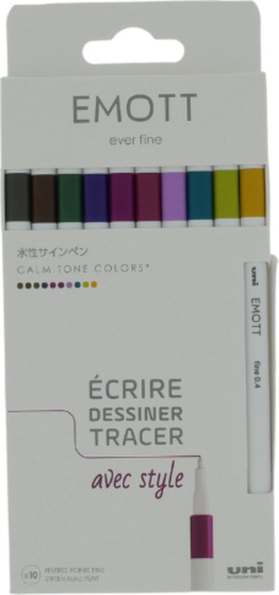 Uni Emott - Fineliner stiften - Kleuren - set van kleuren - Image 12