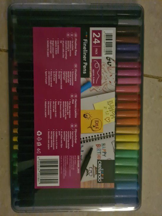 Crelando fijnschrijver Fineliner pens 24pack