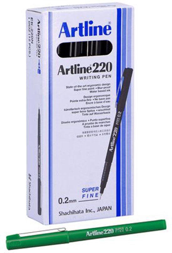 Artline 220 Stiften - Set van 12 Stuks 0,2mm Puntdikte - Image 1