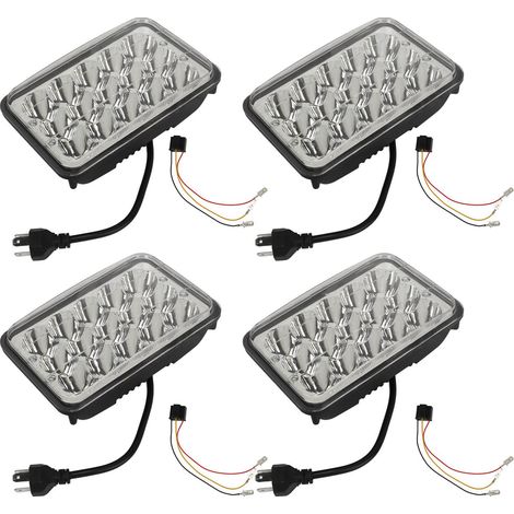 Phare LED de remplacement avec faisceau de câblage, 4 pièces, 4X6 pouces, pour Freightliner FLD120 112 FLD Peterbilt DC12V. - Image 1