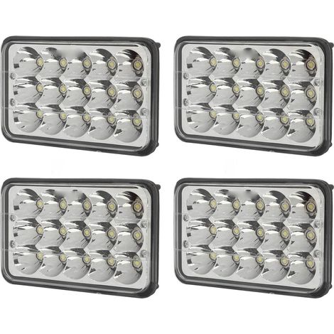 Phare LED de remplacement avec faisceau de câblage, 4 pièces, 4X6 pouces, pour Freightliner FLD120 112 FLD Peterbilt DC12V. - Image 3