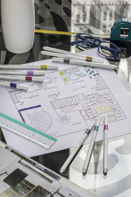 Uni Emott - Fineliner stiften - Kleuren - set van kleuren - Image 2