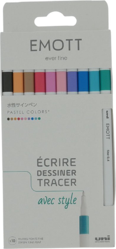 Uni Emott - Fineliner stiften - Kleuren - set van kleuren - Image 8