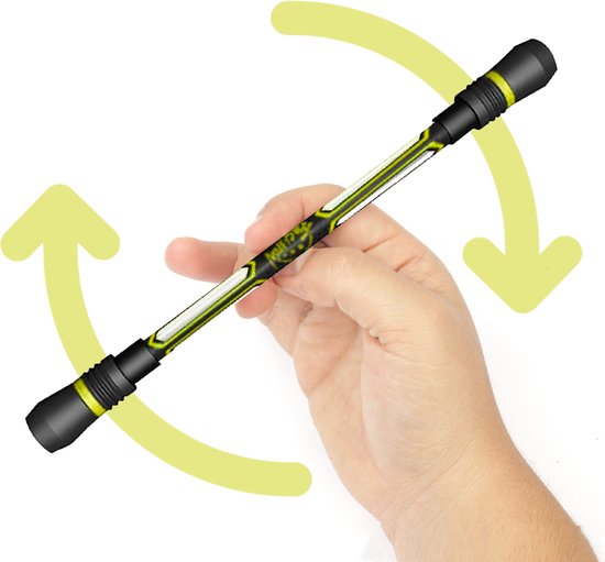 EZLife Spinning Pen Geel - Fidget Pen - Stress Relief Pen- Roterende Pen - 0.5mm Balpen Pen Spinner - Freestyle Pen - Weighted Spinner Pen - Image 1