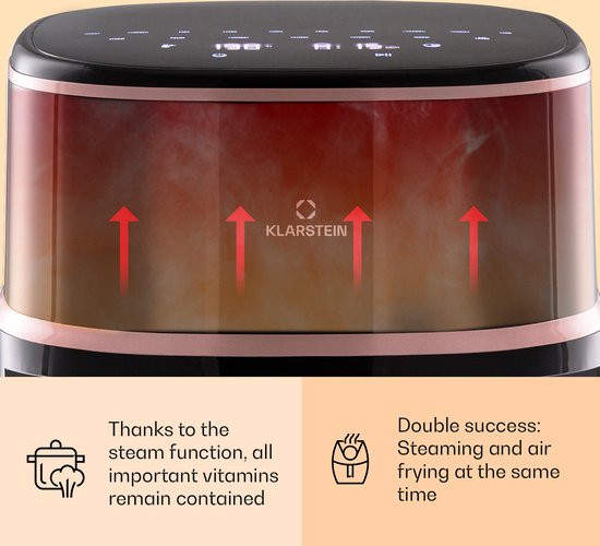 Friteuse à air chaud Air Bloom avec fonction vapeur 1500W 7,5 litres 16 programmes - Image 8