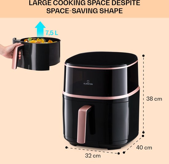 Friteuse à air chaud Air Bloom avec fonction vapeur 1500W 7,5 litres 16 programmes - Image 9