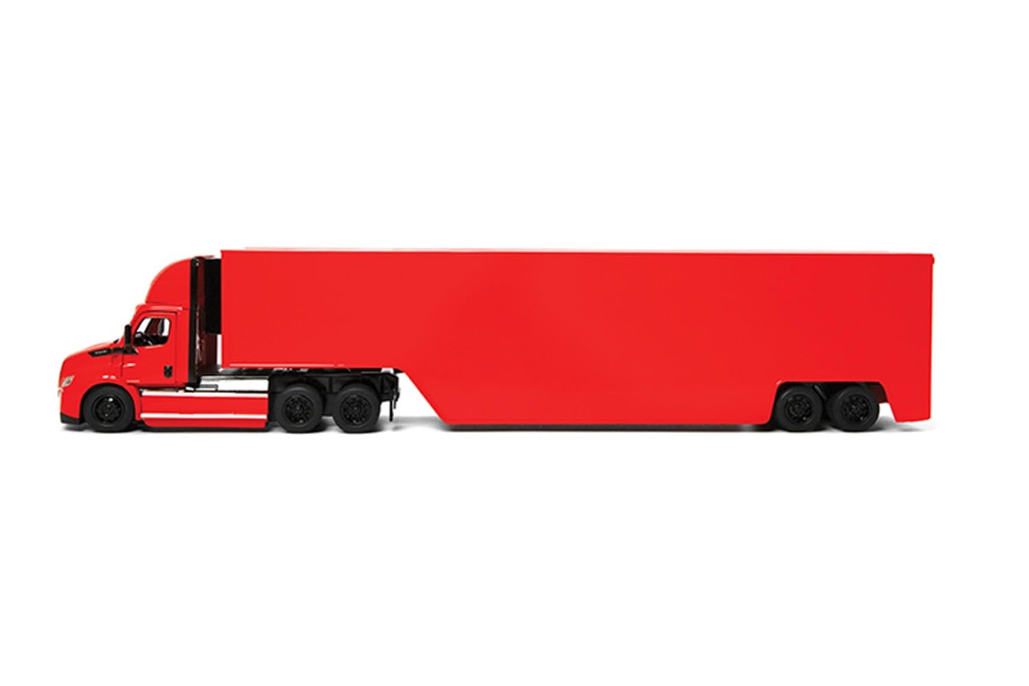 KiNSMART - Freightliner eCascadia Semi-camion et conteneur 33 cm, échelle 1:62, modèle en métal moulé sous pression, action de tirage, lot de 4 - Image 3