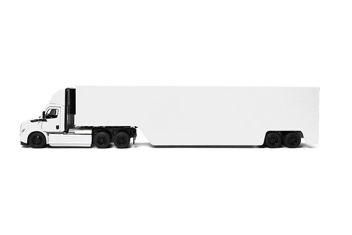 KiNSMART - Freightliner eCascadia Semi-camion et conteneur 33 cm, échelle 1:62, modèle en métal moulé sous pression, action de tirage, lot de 4 - Image 4