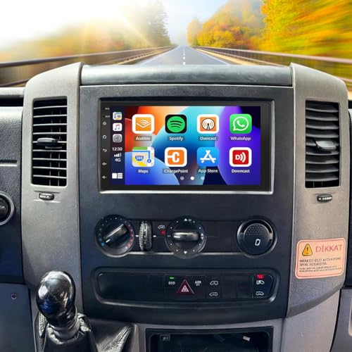 2+32G Android 13 Autoradio Multimédia avec sans Fil CarPlay Android Auto pour Freightliner Sprinter 2007-2018, 7 Pouces écran Tactile Radio Stéréo avec navi GPS Mirror Link SWC FM RDS écran partagé - Image 7