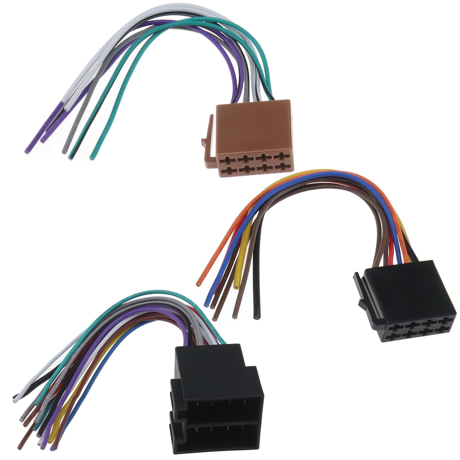 ECSiNG 1 Pack 16 Pin ISO Male Female Adapter Cable ISO Wiring Harness Audio Car Radio Connector Compatible with Freightliner Compatible with Volvo - Image 1