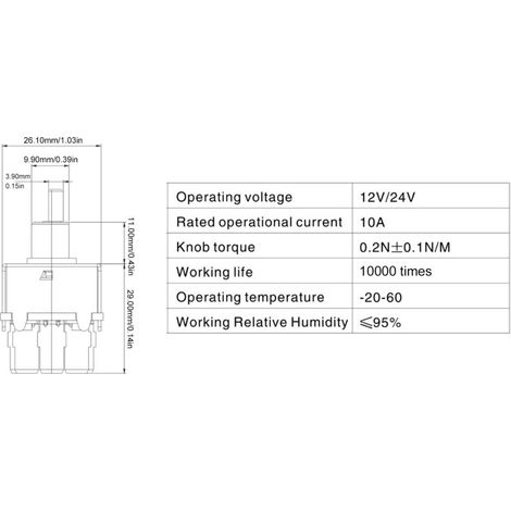 Universal replacement 4-speed rotary AC air conditioning fan switch for Freightliner INM2G754A - Image 5