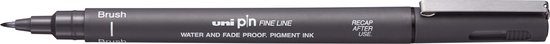Stylo pinceau Uni-ball Uni Pin Gris foncé - Image 1