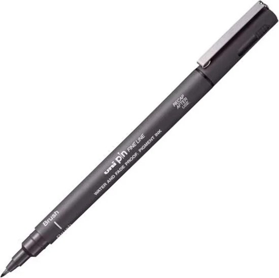 Stylo pinceau Uni-ball Uni Pin Gris foncé - Image 3