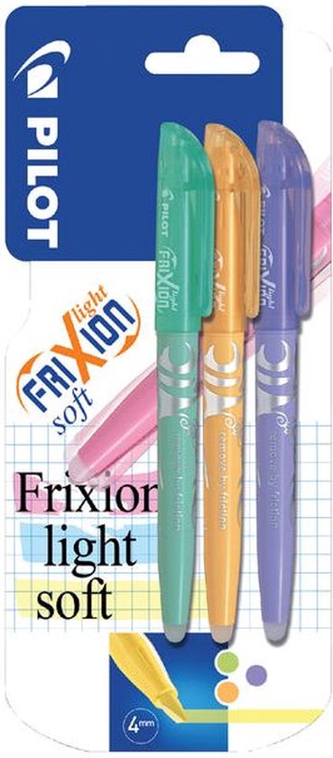 Surligneur Pilot Frixion lot de 3 pastel doux vert, orange, violet - Image 3