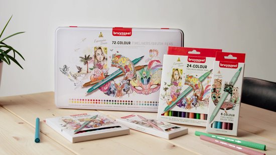 Bruynzeel Creatives Fineliner / Brushpen set kleuren - Image 2