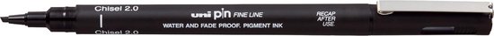 Ciseau à pointe fine Uni Pin 2.0 noir - Image 1