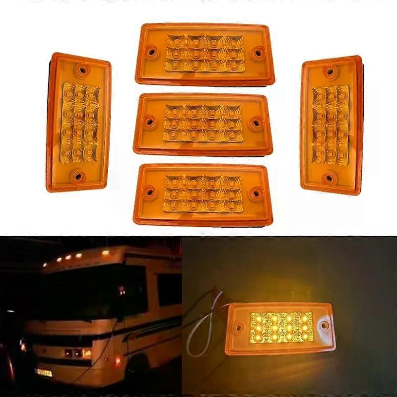 5 stuks 12 LED cabine dak Freightliner toplichten ruimtemarkeringslichten 6led auto zijlichten voor Freightliner vrachtwagenverlichting - Image 1