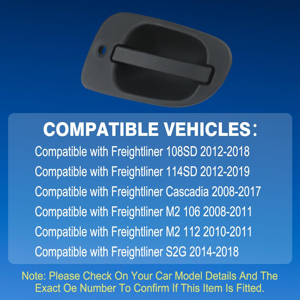 A18-47729-002 Poignée De Porte Extérieure, Côté Passager Droit | Compatible avec Freightliner 108SD 2012-2018, M2 106 2008-2011/112 2010-2011, Cascadia 2008-2017, 114SD 2012-2019, S2G - Image 4